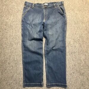 Carhartt Rugged Flex Relaxed Fit Utility Denim Jeans Mens 42x30 Blue‎ BD2808-M